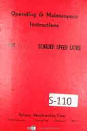 Schauer-Schauer Type NAIEC Speed Lathe Operting and Maintenance Instruction Manual 1951-Type NAIEC-01